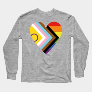 Progress Pride Heart Long Sleeve T-Shirt